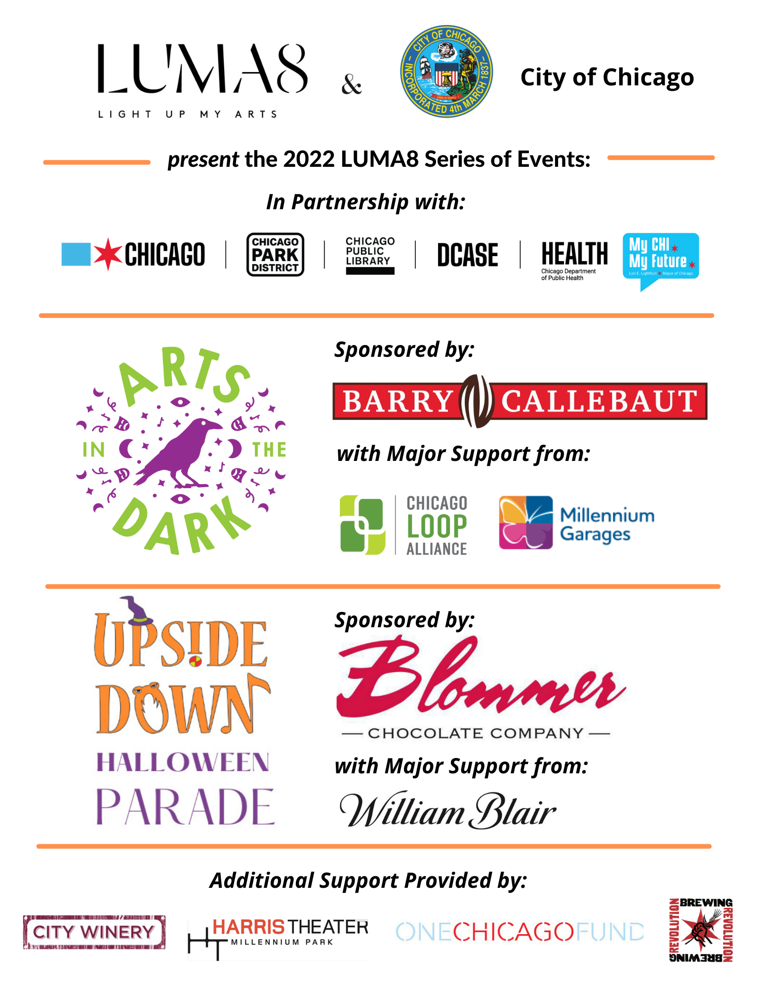 The 2021 LUMA8 Event Sponsors