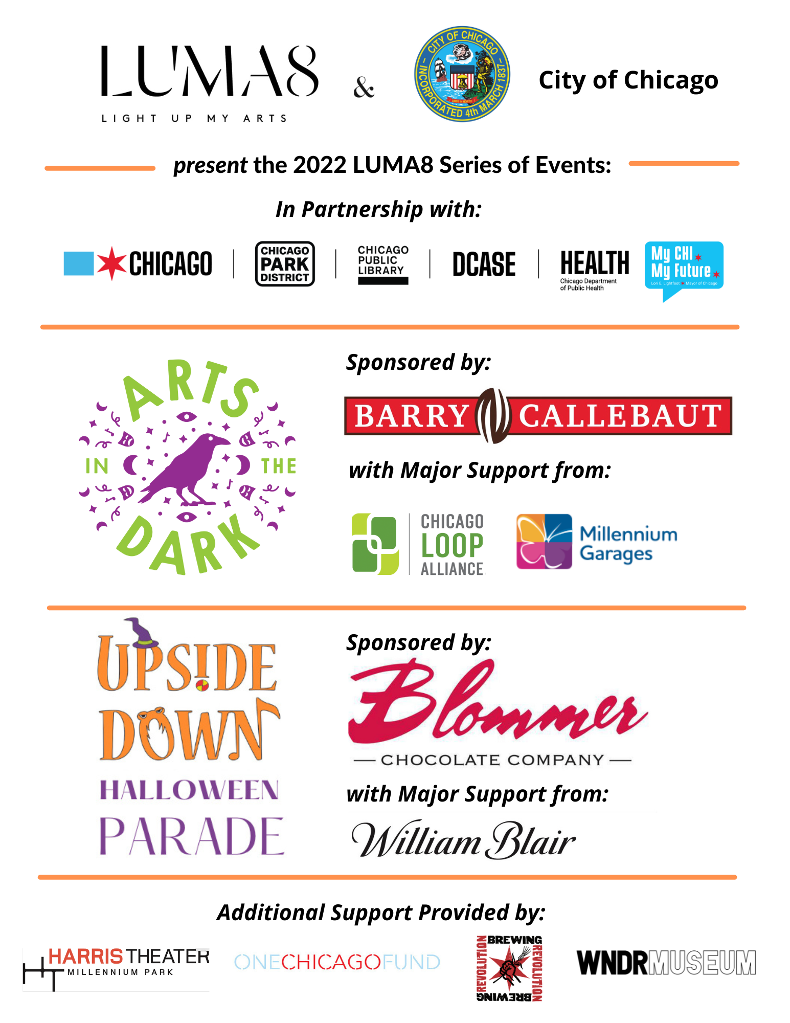 The 2021 LUMA8 Event Sponsors(1)